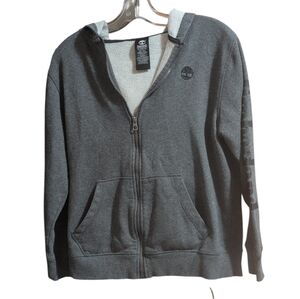 Timberland Women’s Grey Fleece Logo Hoodie Full Zip XL (18/20)